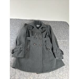 Worthington Coat Sz Small Women's Classic Pea Coat Jacket Gray‎